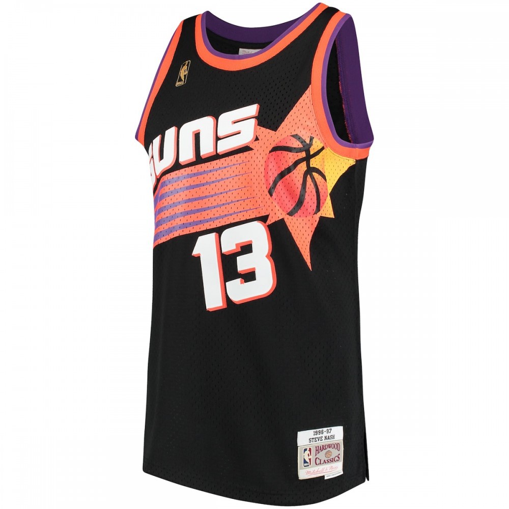 Steve Nash Phoenix Suns Throwback 1996-97 Hardwood Classics Swingman Jersey - Black-Pro Kit Vault | Brand New 26/27 Sports Jerseys